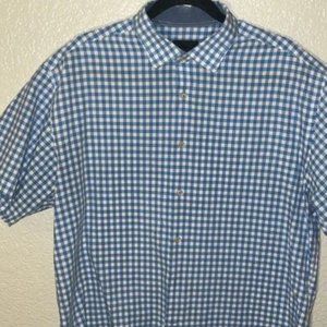 Linea Uomo Short Sleeve Plaid Button Shirt